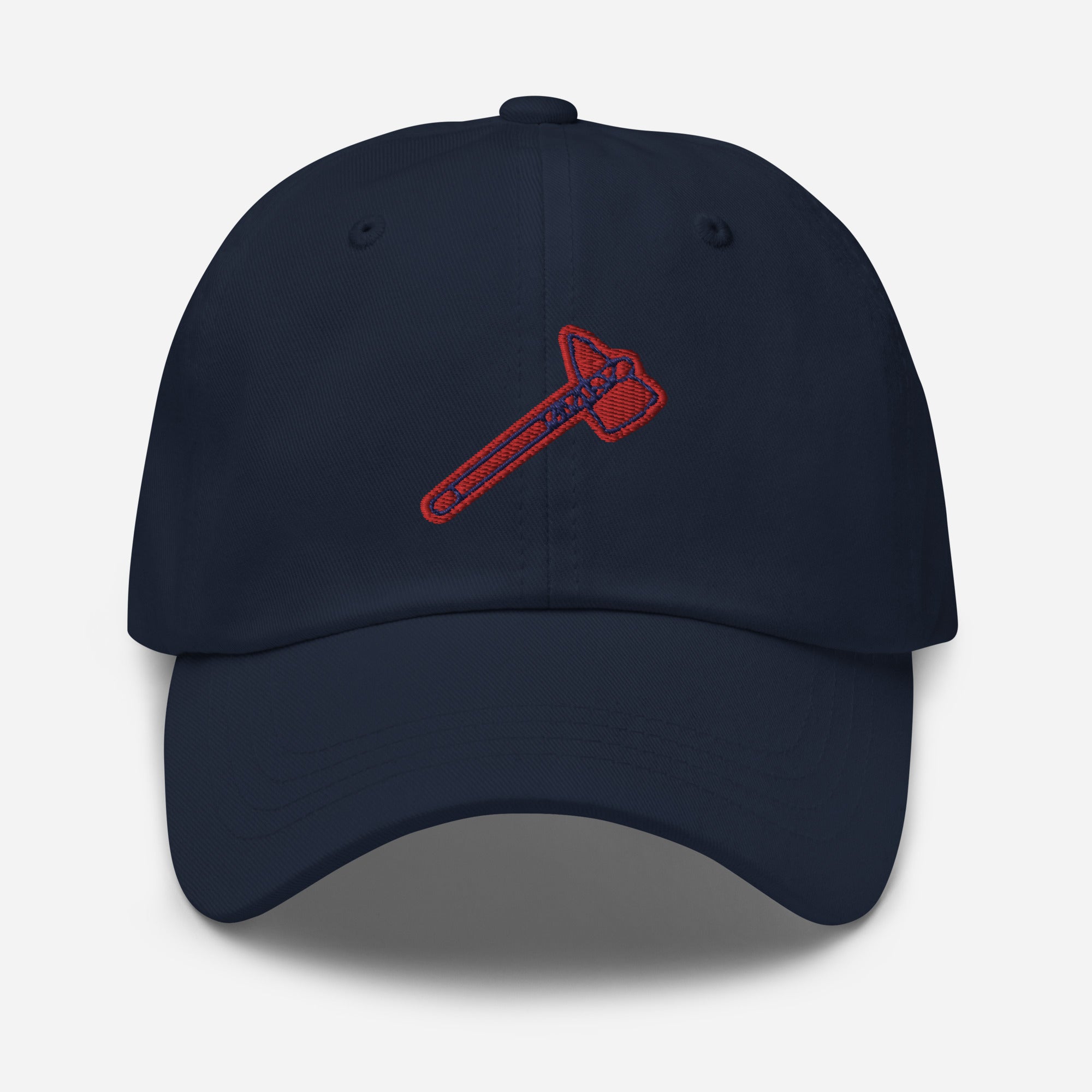 Braves Dad Hat: Atlanta Tomahawk Navy