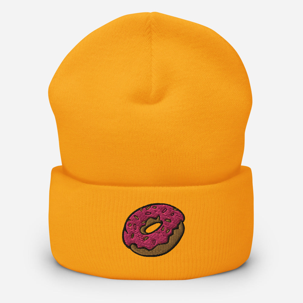 Donut Emoji Cuffed Beanie - Hialeah Hat Mart