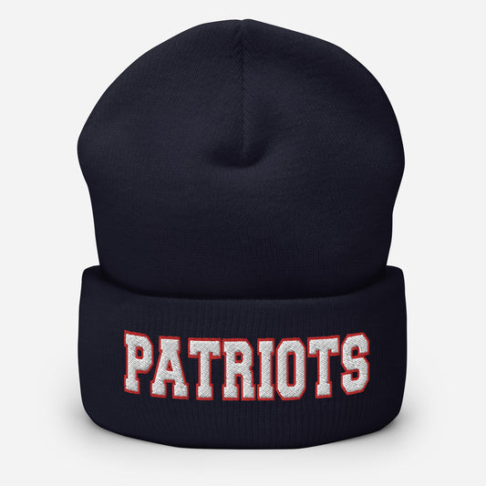 New England Cuffed Beanie Patriots Skully - Hialeah Hat Mart