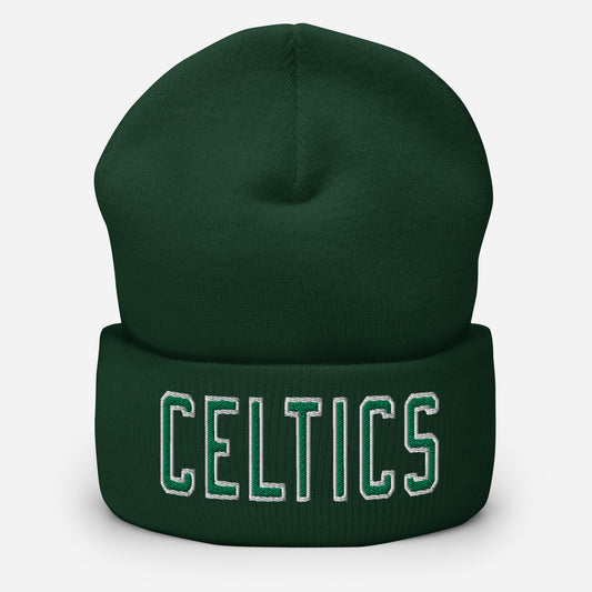 Boston Cuffed Beanie Celtic Skully - Hialeah Hat Mart