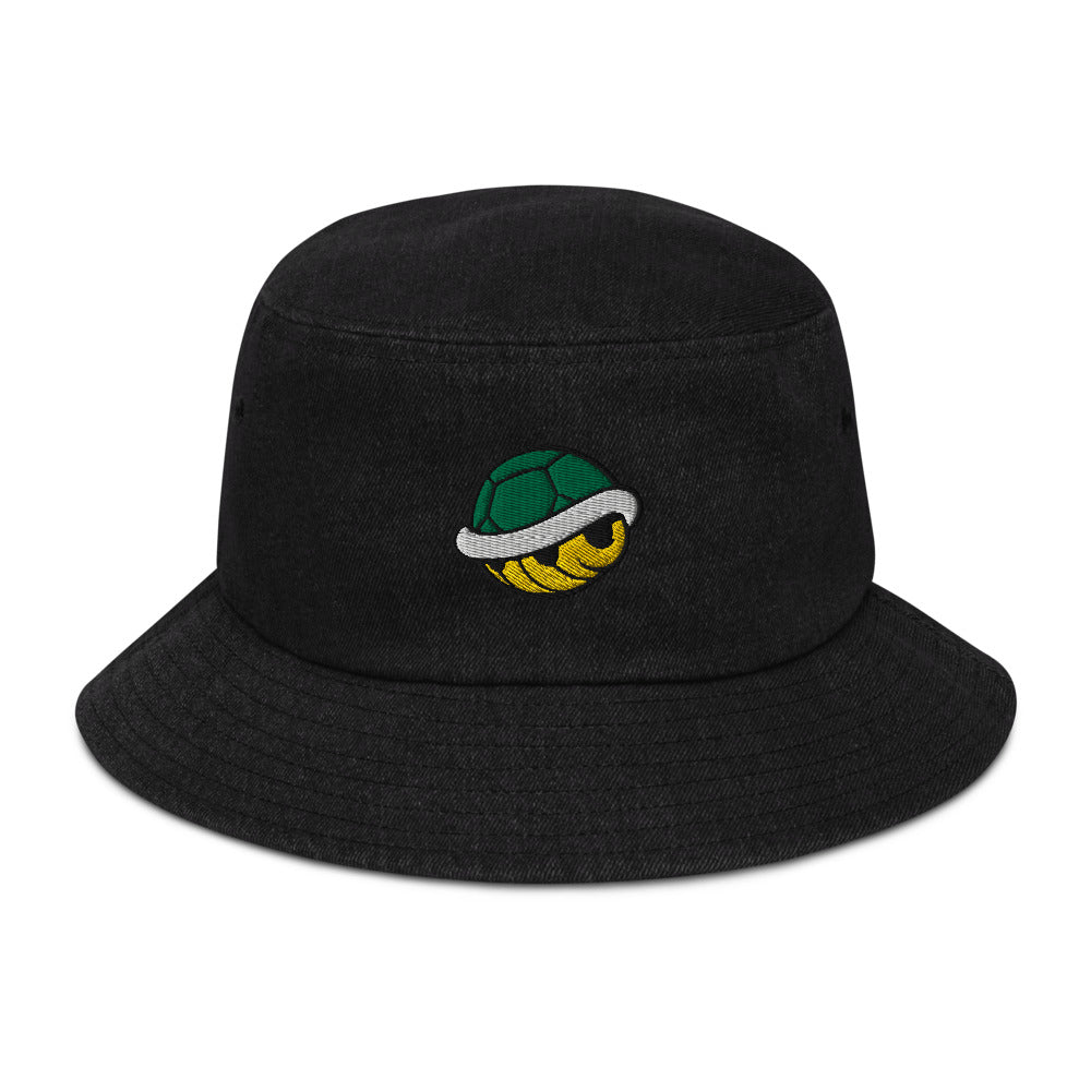 Green Shell Denim Bucket Hat - Hialeah Hat Mart
