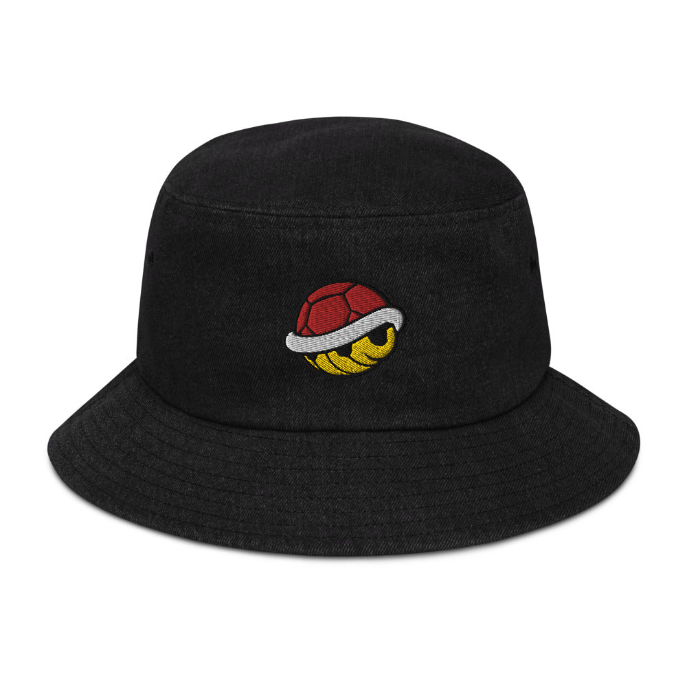 Red Shell Denim Bucket Hat - Hialeah Hat Mart