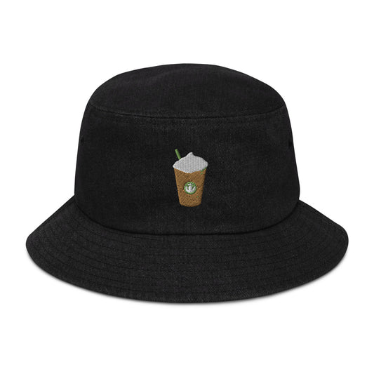 Fall Spice Latte Denim Bucket Hat - Hialeah Hat Mart