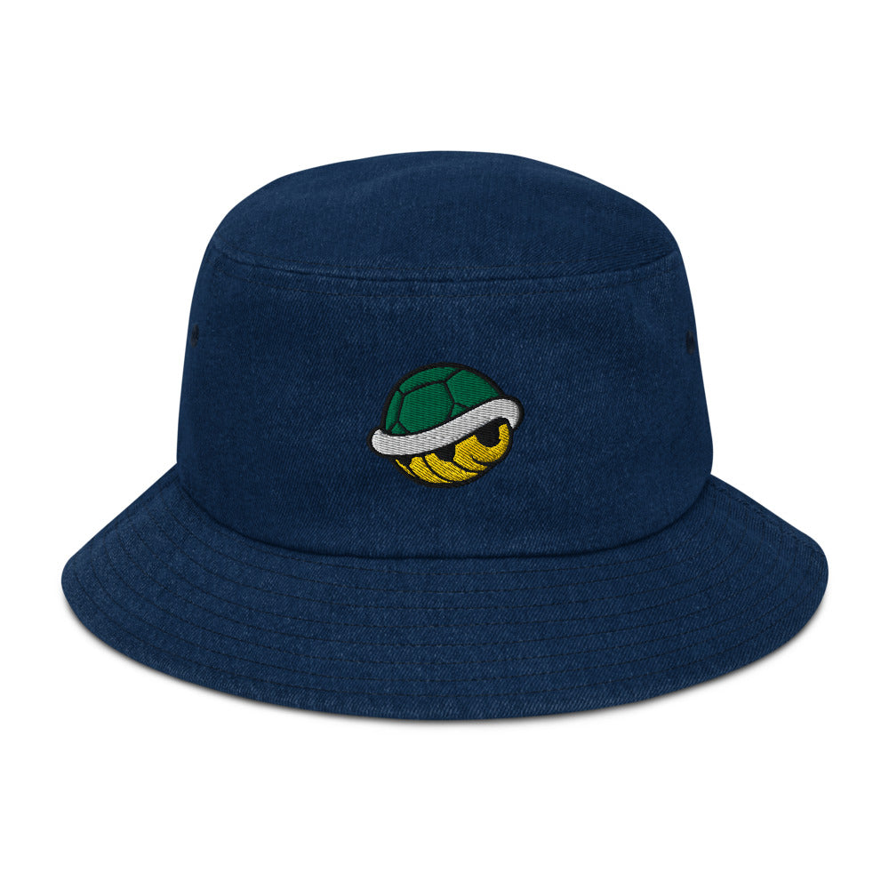 Green Shell Denim Bucket Hat - Hialeah Hat Mart