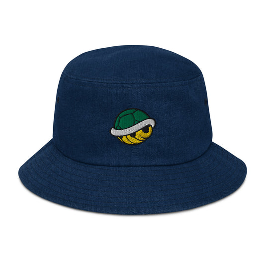 Green Shell Denim Bucket Hat - Hialeah Hat Mart