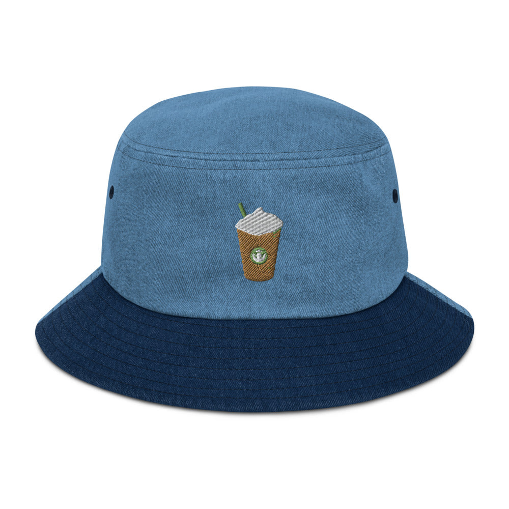 Fall Spice Latte Denim Bucket Hat - Hialeah Hat Mart