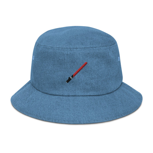 Red Lightsaber Denim Bucket Hat - Hialeah Hat Mart